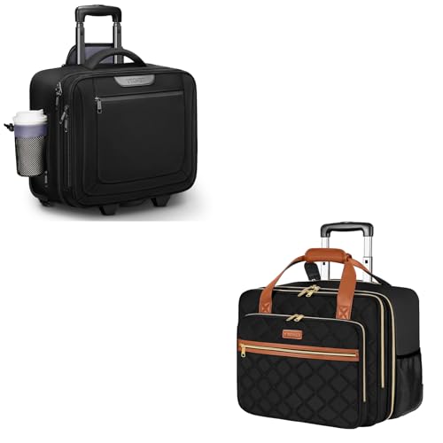 Ytonet Rolling Laptop Bag, 17.3 Inch Rolling Briefcase for Women Men, Water Resistant Computer Bag with Wheels for Work Travel College Business Overnight Teacher