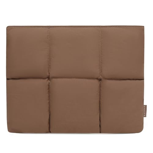 KAYOND Puffy Laptop Sleeve 13 Inch 14 inch, Pillow Shape Laptop Sleeve, Compatible MacBook Pro 13inch 14 Inch M4 M5 Pro/Max, MacBook Air M1 M2 M3 M4 2026, Brown - color: Brown, size: For 13"-14" MBA/MAP M4 M3 M2 M1