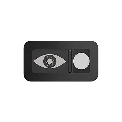 (Black) Premium Aluminum Laptop Webcam Cover Slide for your Privacy - Macbook Pro- iPad - Laptop - Tablet - HP - Phone - 0.07 inch Thin Surface - Long Lasting 3M Sticker - Lens Protector