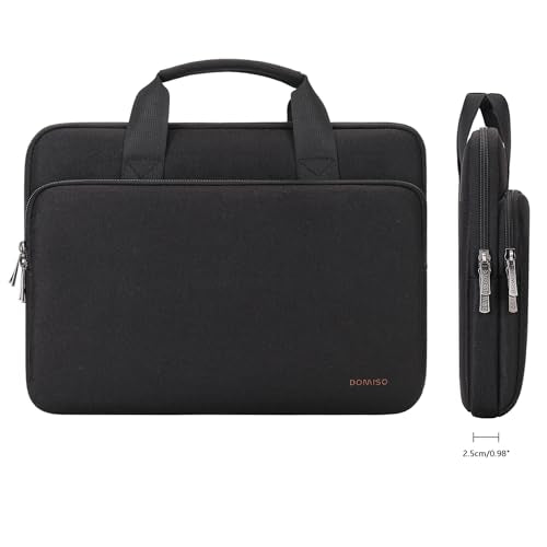 DOMISO 17 inch Laptop Sleeve Protective Case Cover Compatible with 17-17.3 inch HP Dell ASUS Lenovo Chromebook,Waterproof Computer Cases Bag with Handle,Black - color: Black, size: 17-17.3 inch