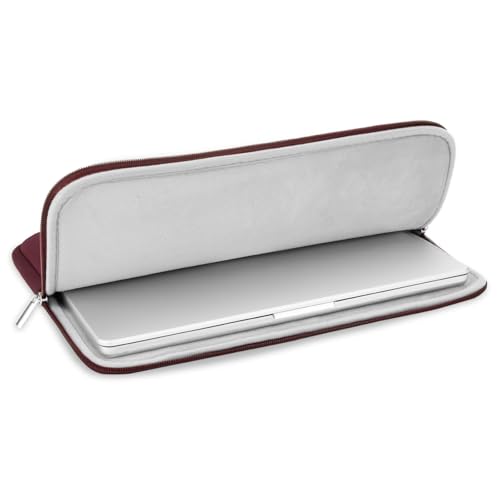RAINYEAR 13.3 Inch Laptop Sleeve Case Soft Lining Padded Cover, Red | Protective Slim Laptop Sleeve Zipper Cover Bag for 13.3 inch MacBook Air/Pro M1 M2 M3 M4 M5 A3449 A3240 A3113 A2681 A2338 - color: Red(upgraded Version), size: 13"