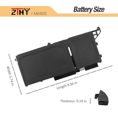 M69D0 293F1 Laptop Battery Replacement for Dell Latitude 5330 5430 5530 | 7330 7430 7530 Latitude 5330 2-in-1/7330 2-in-1/7430 2-in-1 Precision 3570 P104F P104F006 H4PVC Y86WG 11.25V 41Wh 3-Cell - size: 9.13*3.62*0.20 inch M69D0