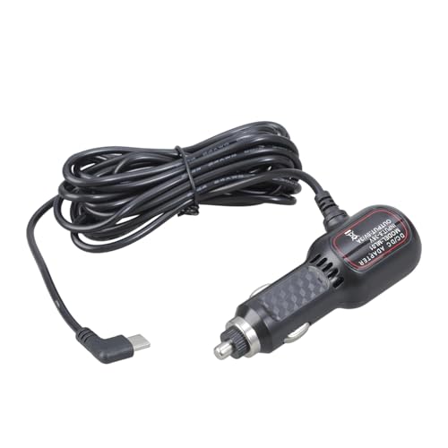 Dash Cam Charger USB, Heavy Duty 12v 24v Car Socket to 5v 3a USB C Port Power Cord Power Supply Cable Replacement for Truck Equipment USB C Car Charging Adapter