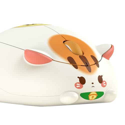 Akko Cat Theme Wireless Gaming Mouse Fortune Cat, Tri-Mode Mouse BT3.0/BT5.0/2.4G, Cute Optical Cordless Cartoon Mice for Computer/Laptop/Desktop/PC, Compatible with Mac/Win - color: Fortune Cat