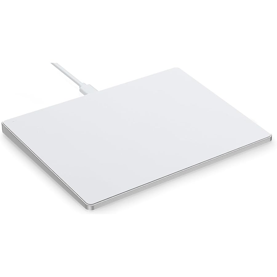 Wired touchpad supports multi gesture control, Aluminum alloy casing and glass panel Trackpad Mouse with Multi-Touch Navigation for Windows 10/11/Linux/fedora 43 Laptop PC Notebook Computer (silver) - color: silver