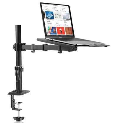 suptek Laptop Notebook Desk Mount Stand, Adjustable Single Monitor Laptop Arm Mount with Ventilated Tray,up to 17 inch,Holds up to 22 lbs - style: Laptop