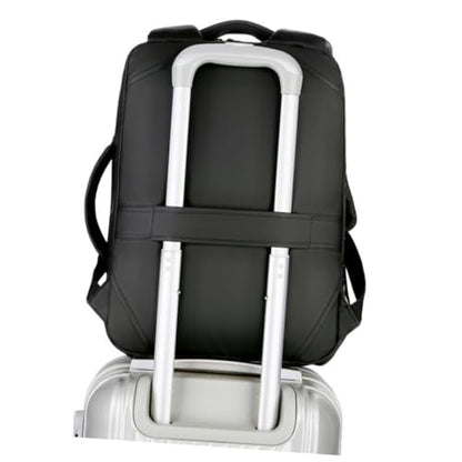 Large Capacity USB Charging Business Backpack for Men Laptop Bag with Built Charging Port Portable Work Bookbag for Commuting and Office Use Black