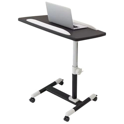 Laptop Table, Height Adjustment Workstation, Training Institution Sit Stand Standing Desk, 45° Flip Desktop Standing Desk, Mobile Sofa Side Table(Black) - color: Black