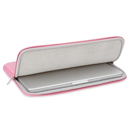 RAINYEAR 13.3 Inch Laptop Sleeve Case Soft Lining Padded Cover, Pink | Protective Slim Laptop Sleeve Zipper Cover Bag for 13.3 inch MacBook Air/Pro M1 M2 M3 M4 M5 A3449 A3240 A3113 A2681 A2338 - color: Pink(upgraded Version), size: 13"