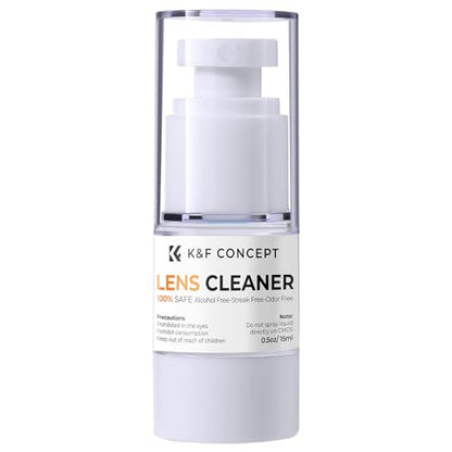 K&F CONCEPT Spray and Lens Cleaner Care Kit, Camera Lens Cleaner | Efficient Cleaning，Easy to Carry, for All Optical Glasses Telescopes Laptops Computers,MW02