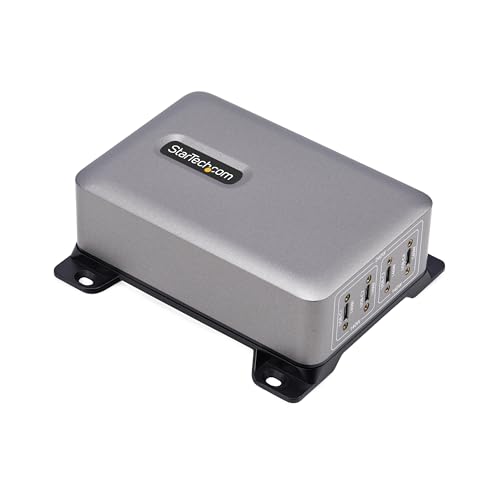 StarTech 4-Port 240W GaN USB-C Charging Station, iPhone 16/15/Pro, iPad Pro | 240W GaN Charger Block for MacBook Pro/Air, Dell XPS, Pixel and more, 424DNA-USB-C-CHARGER