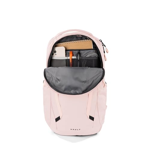 The North Face Women's Vault Everyday Laptop Backpack - Commuter Travel Bag, Water-Repellent, Spacious Main Compartment, Pink Salt, One Size - color: Pink Salt
