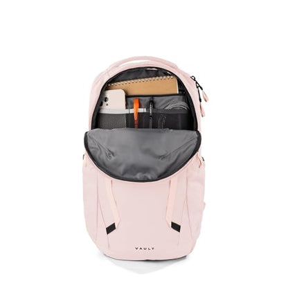 The North Face Women's Vault Everyday Laptop Backpack - Commuter Travel Bag, Water-Repellent, Spacious Main Compartment, Pink Salt, One Size - color: Pink Salt