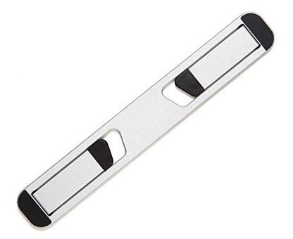 Portable Laptop Riser–Self-Adhesive Aluminum Foldable Laptop Stand | Laptop accessories for desk non skid non slid - color: Silver