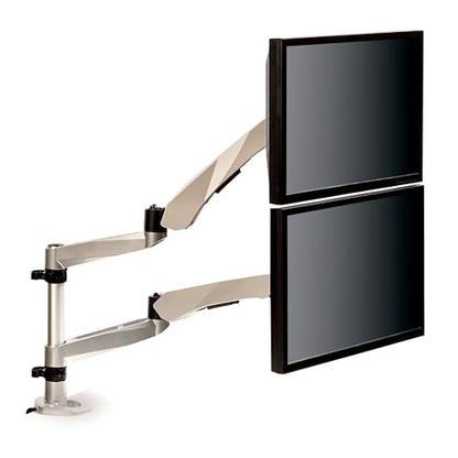 3M™ Monitor Stand, MA265S - color: Silver, style: Dual Arm