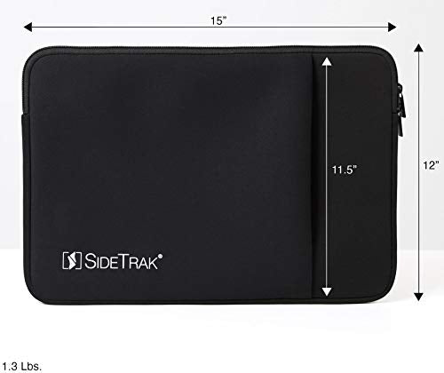 SideTrak Portable Monitor & Laptop Case Sleeve | Compatible with Slide & Swivel Monitors and 15” Laptops | Built-in Pocket | Durable & Stretchy Neoprene Material | 15x12 - size: 15x12