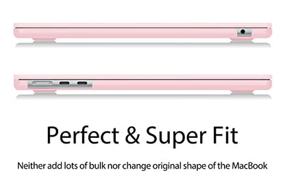 UESWILL Compatible with MacBook Air 13 inch M5 M4 M3 M2 Case 2022-2026 Model A3449 A3240 A3113 A2681, Matte Hard Shell Case Cover for MacBook Air 13.6 + Microfiber Cloth, Rose Quartz - color: Rose Quartz, size: MacBook Air 13" (M2 M3 M4 M5)
