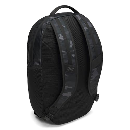 Under Armour Unisex Hustle 6.0 Backpack, (007) Black/Black/Metallic Silver, One Size Fits Most - color: (007) Black / Black / Metallic Silver, size: One Size