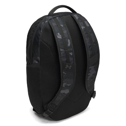 Under Armour Unisex Hustle 6.0 Backpack, (007) Black/Black/Metallic Silver, One Size Fits Most - color: (007) Black / Black / Metallic Silver, size: One Size