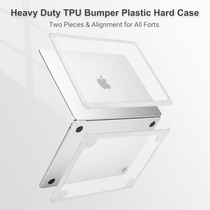 MOSISO Compatible with MacBook Air 13 inch Case M5 2026 M4 M3 M2 2025-2022 | A3449 A3240 A3113 A2681, 3 in 1 Kit Crack-Resistant Heavy Duty Protective Hard Shell Case Cover with TPU Bumper,Crystal Clear - color: Crystal Clear
