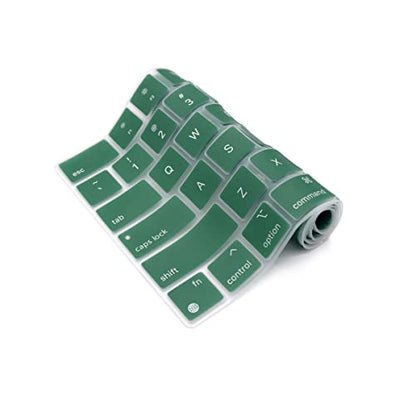 Se7enline Compatible with MacBook Keyboard Cover Skin for Mac Neo & Air 13/15 & Pro 14/16 inch (M5 M4 M3 M2 M1 A18 Pro) 2026/2025/2024/2023/2022/2021 Silicone Waterproof Dustproof Durable,Green - color: Green