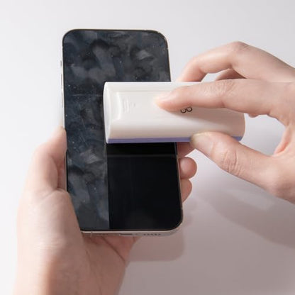 CLICK CLEAN Screen Cleaner with Pull-Out Stand & Microfiber, Purple | Fine Mist Spray, Streak-Free, Anti-Static, Removes Fingerprints & Smudges, Gentle Formula, For Phones, Laptop and Tablet - color: Purple