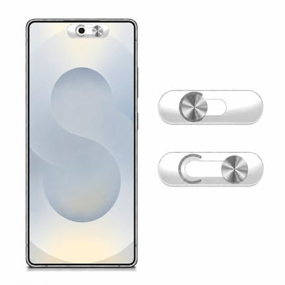 Front Camera Cover | Smartphones Webcam Cover Protect Privacy, Camera Privacy Covers Compatible for Galaxy, Pixel & iPad, Ultra-Thin Privacy Protection Slide | 2 Pack | Silver