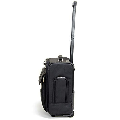 Preferred Nation Rolling Computer Case/Overnighter Briefcase, Black