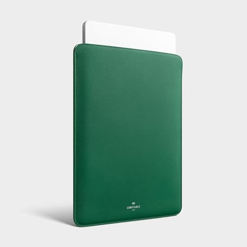 Comfyable Laptop Sleeve 14 Inch Precisely Compatible with MacBook Pro M5 M4 M3 M2 Pro/Max 2026-2021, Genuine Leather Cover Case, Leafy Green - color: Leafy Green, size: For 14" MacBook Pro