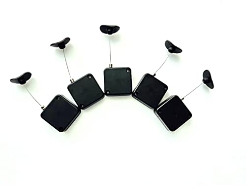 5Pack Retractable Security Cable Lock, Remote Control Security Lock, Remote Control Anti-Lost Rope for TV, DVD, Hardware Cable Lock ，No More Searching for The TV Remote