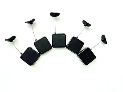 5Pack Retractable Security Cable Lock, Remote Control Security Lock, Remote Control Anti-Lost Rope for TV, DVD, Hardware Cable Lock ，No More Searching for The TV Remote