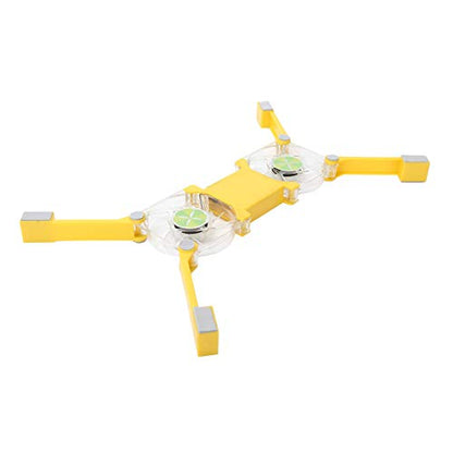 SUNGOOYUE Laptop Cooling Pad, Dual USB Fans LED Light Foldable Stand with Anti Skid Pads for 1217 Inch Notebooks Computer (Yellow) - color: Yellow