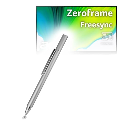 BoxWave Stylus Pen Compatible with Acer Monitor UT222Q bmip (21.5 in) - FineTouch Capacitive Stylus, Super Precise Stylus Pen - Metallic Silver