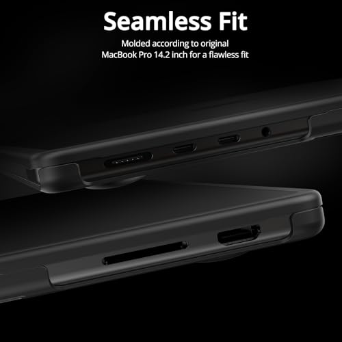 B BELK Compatible with MacBook Pro 14 inch Case M5 2026-2021 M4 M3 M2 M1 A3426 A3427 A3434 A3112 A3185 A3401 A2918 A2992 A2779 A2442, [Anti-Cracking] [Soft TPU Bumper] Hard Shell Case, Frosted Black - color: Frosted Black