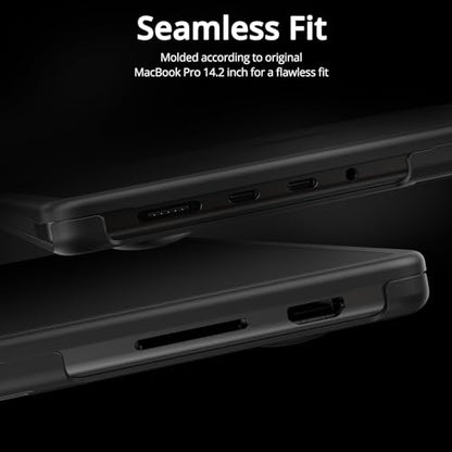 B BELK Compatible with MacBook Pro 14 inch Case M5 2026-2021 M4 M3 M2 M1 A3426 A3427 A3434 A3112 A3185 A3401 A2918 A2992 A2779 A2442, [Anti-Cracking] [Soft TPU Bumper] Hard Shell Case, Frosted Black - color: Frosted Black