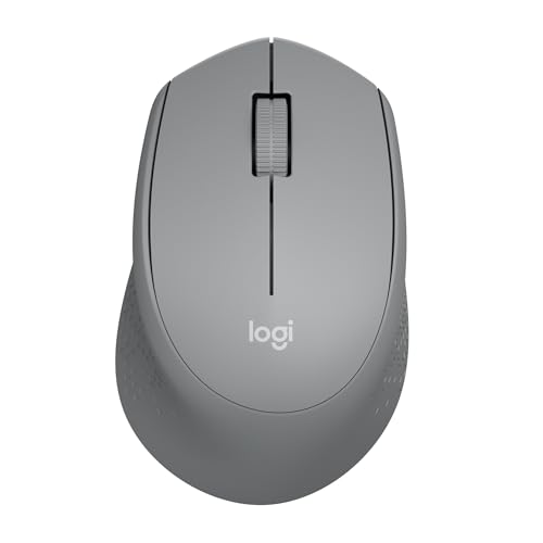 Logitech M330 Silent Wireless Mouse, 2.4GHz with USB Receiver, Optical Tracking, Quiet & Lightweight, Long Battery Life, for PC, Mac, Laptop, Chromebook - Grey - color: Grey