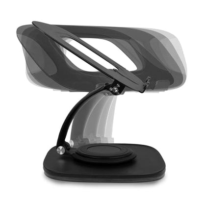 Aluratek Laptop Stand with 360° Rotating Base, Ergonomic Adjustable Stand, Compatible with Most MacBook and Win Laptops - AULS03F