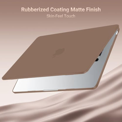 MOSISO Compatible with MacBook Air 15 inch Case M5 2026 M4 M3 M2 2025-2023 | A3448 A3241 A3114 A2941, Scratch-Resistant Protective Hard Shell Case&Keyboard Cover&ScreenFilm&Pouch, Caramel Brown - color: Caramel Brown