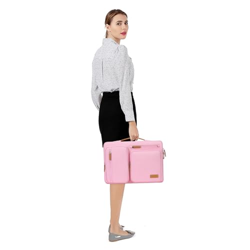MOSISO 9-11 inch Tablet Sleeve Case for iPad A16 2025, iPad Air 11 inch M3 M2, iPad Pro 11 M4, iPad 10/9/8/7th, Galaxy Tab A9+/S9/S8/Plus 11, Side Open Carrying Bag with 4 Zipper Pockets, Pink - color: Pink, size: 11 inch