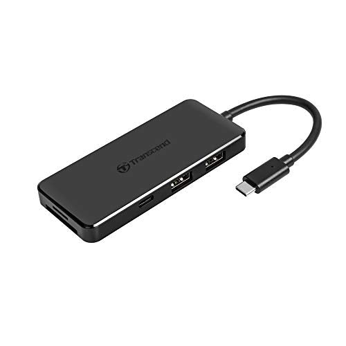 Transcend HUB 6 in 1 Hub, Type C, with 60W Power Delivery, 10Gbps USB C and 2 Type-A Ports, Micro SD and SD UHS-II Card Reader, for MacBook Pro, Labtop - TS-HUB5C - style: Type-C (6-in-1 HUB, with 60W PD)