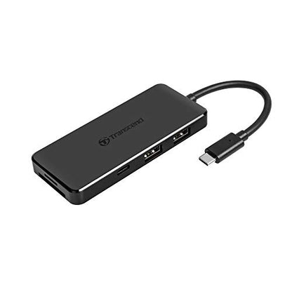 Transcend HUB 6 in 1 Hub, Type C, with 60W Power Delivery, 10Gbps USB C and 2 Type-A Ports, Micro SD and SD UHS-II Card Reader, for MacBook Pro, Labtop - TS-HUB5C - style: Type-C (6-in-1 HUB, with 60W PD)