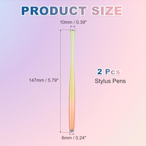 PATIKIL 2Pcs Slim Waist Stylus Pens for Touch Screen, High Sensitivity Universal Pen Capacitive Digital Pens Touchscreen Stylus for Phone Tablets Laptop Touch Screen Devices, Green - color: Green