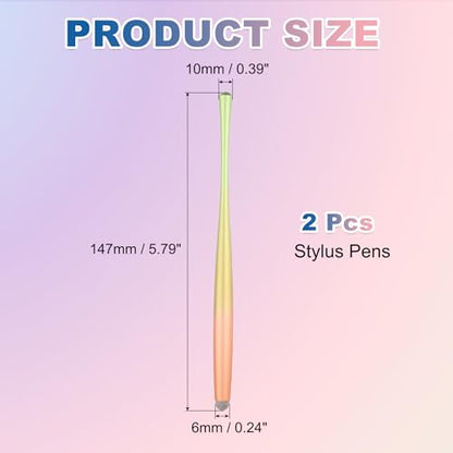 PATIKIL 2Pcs Slim Waist Stylus Pens for Touch Screen, High Sensitivity Universal Pen Capacitive Digital Pens Touchscreen Stylus for Phone Tablets Laptop Touch Screen Devices, Green - color: Green