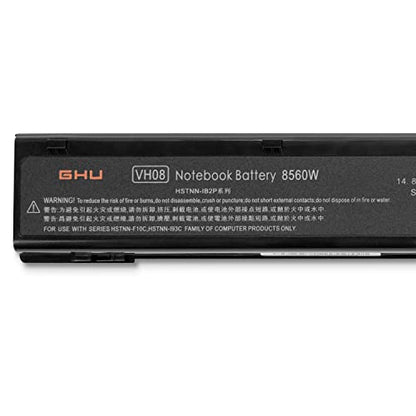 GHU New VH08 Notebook Battery Compatible with HP Elitebook 8560W 8570W 8760W 8770W Mobile Workstation 632427-001 632425-001 632113-141 632114-421 HSTNN-F10C HSTNN-I93C- 14.8V