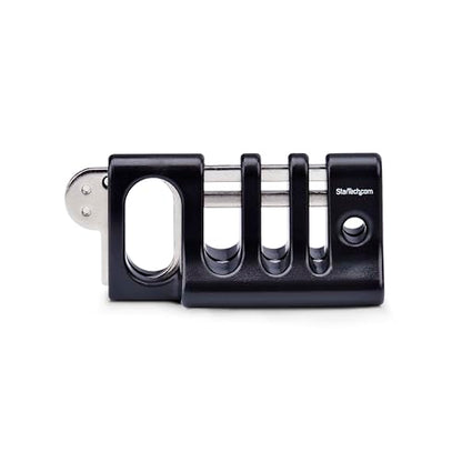 StarTech Peripheral Cable Anchor Lock, TAA (Cable-Organizer-Lock) | Use with Laptop Security Cable, Secure Keyboard/Mouse, Cable Trap with Metal Plate - style: Cable Organizer Lock