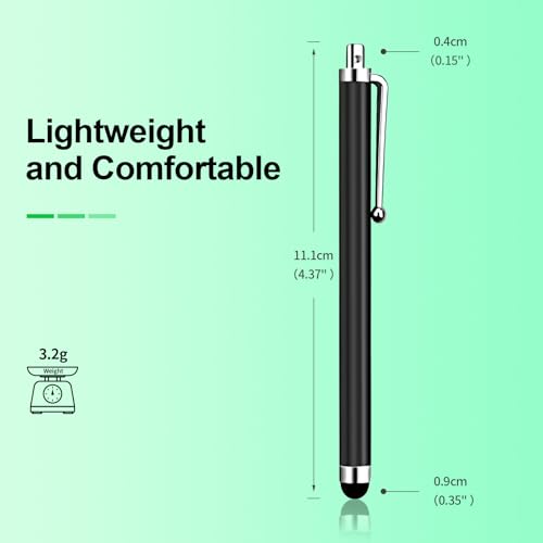 20 Pack Stylus Pen,Stylus Pen for Touchscreen | High Precision and Sensitivity for Everyday Writing/Drawing,Universal Stylus Compatible with Touch Screens,Black - color: 10-Pack-Black