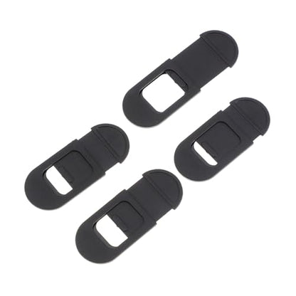 jojofuny 4pcs Ultrathin Webcam Cover Slide for Laptop Tablet and Desktop Easy Privacy Protection Strong Adhesive for Secure Camera Shielding Black Metal Design