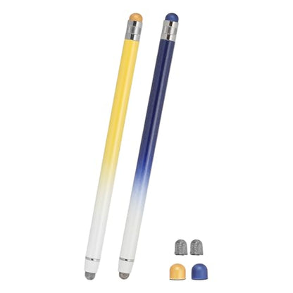 PATIKIL 2 Pcs Stylus Pens for Touch Screens, 2 in 1 High Sensitivity Universal Pen Capacitive Stylus for Phone Tablets Laptop Touch Screen Devices, Blue Yellow - color: Blue Yellow