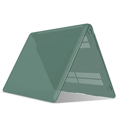 IBENZER Compatible with New MacBook Air 13 inch Case 2022 2021 2020 M1 A2337 A2179 A1932, Plastic Hard Shell Case for Mac Air 13 Retina Display with Touch ID (2018-2022),MidnightGreen,AT13MTGN - color: Midnight Green