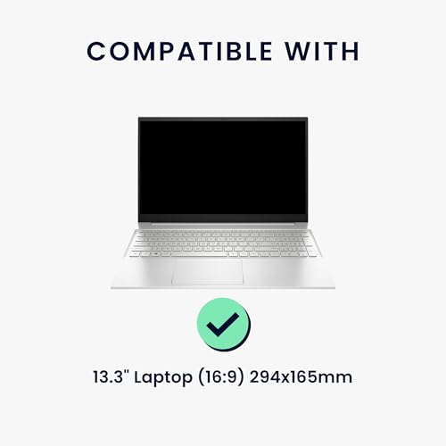 kwmobile Laptop Privacy Screen for 13.3" Laptop (16:9) 294x165mm - Computer Privacy Screen Shield - Laptop Monitor Protector - Anti Glare and Blue Light Blocking